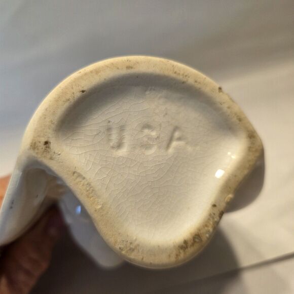 Vintage USA Pottery Art Deco Lady Head Vase Wall Pocket AS IS - Picture 9 of 12